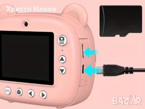 Инстантен детски фотоапарат Фотоапарат за моментни снимки принтер , снимка 6 - Други - 53704579