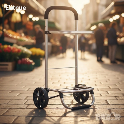 Количка за пазаруване – 40 л, водоустойчива, лека и удобна с 2 колела, снимка 6 - Други стоки за дома - 53120254