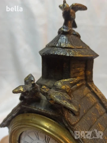 Много стар антикварен каминен часовник ,порцеланов циферблат , снимка 11 - Антикварни и старинни предмети - 50896524