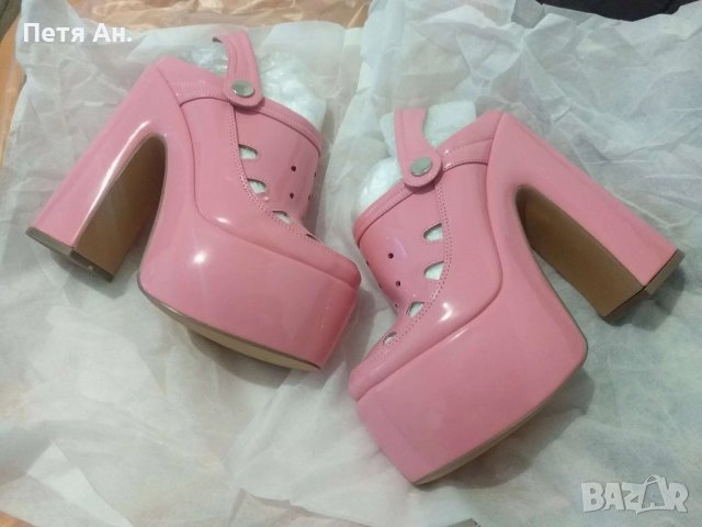 Розови обувки/сандали , снимка 5 - Дамски обувки на ток - 40010318