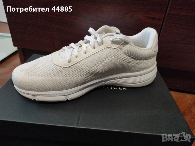 Обувки TOMMY HILFIGER Lightweight RWB Knit White, снимка 6 - Маратонки - 53757149