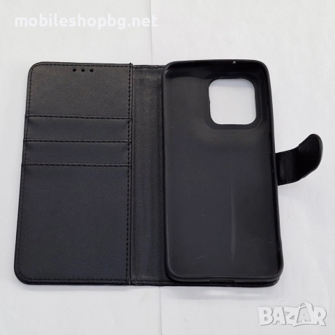 Motorola Edge 50 Neo калъф страничен с прегради и закопчаване черен червен , снимка 3 - Калъфи, кейсове - 52814086