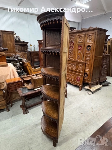 Ъглов шкаф от дъбов масив, снимка 4 - Шкафове - 53558207