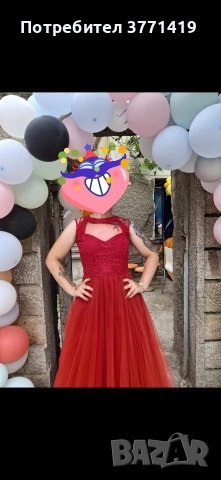 Официална/Бална рокля с тюл , снимка 2 - Сватбени рокли - 53438317