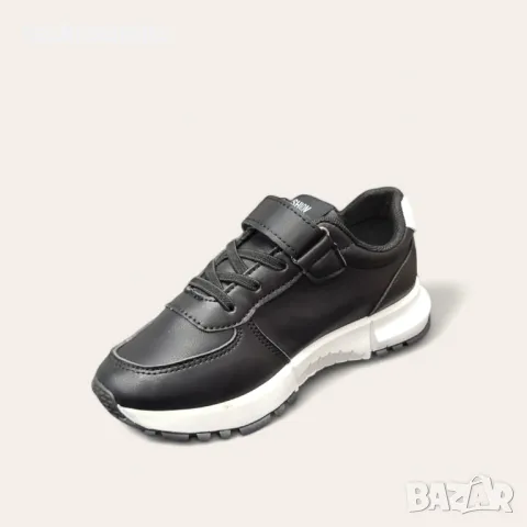 Детски маратонки с лепенка в черен цвят модел: W210044 black, снимка 3 - Детски маратонки - 47436500