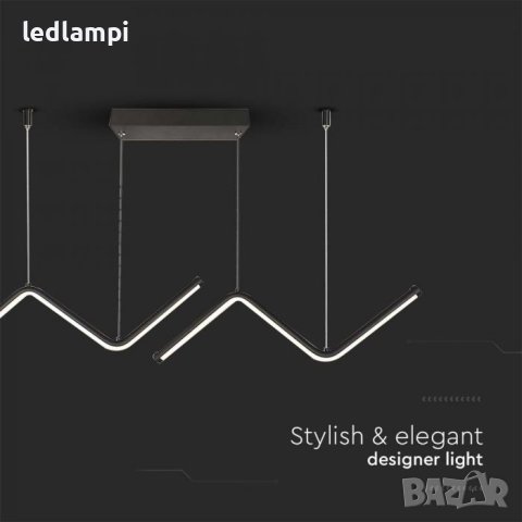 LED Полилей 12W Черен Неутрално Бяла Светлина, снимка 2 - Полилеи - 41140530