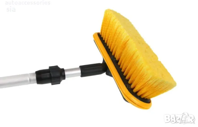 Четка за измиване на автомобил Amio, с телескопична дръжка 98-168см, снимка 2 - Аксесоари и консумативи - 49644443