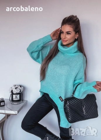 Дамски пуловер с висока яка , снимка 6 - Блузи с дълъг ръкав и пуловери - 52418144
