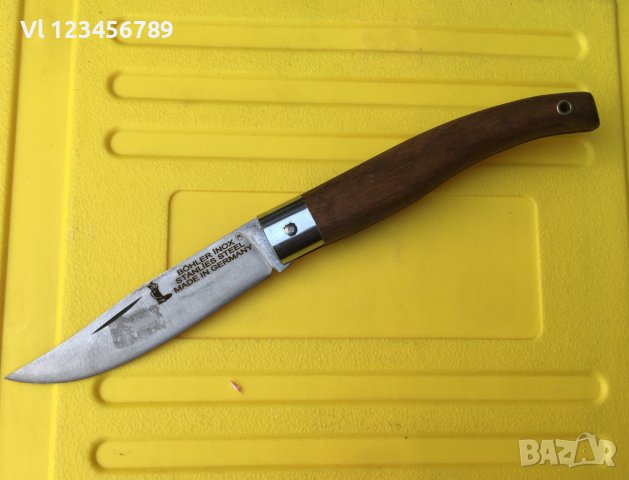 Джобен нож, сойка , дръжка орех-105х270мм BOHLER INOX GERMANY, снимка 1 - Ножове - 41242126