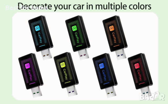 Безжичен Carplay адаптер за iPhone Lyssiefeel, снимка 8 - Аксесоари и консумативи - 52953666