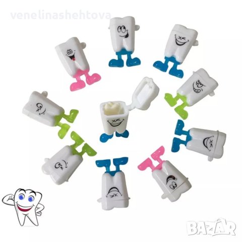 Малка кутийка за зъб зъбче три цвята