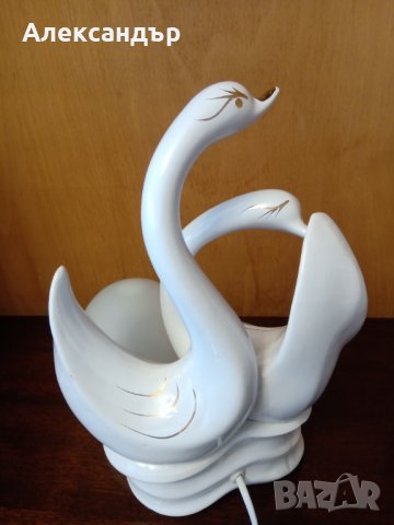 Порцеланова нощна лампа, снимка 2 - Настолни лампи - 42256556