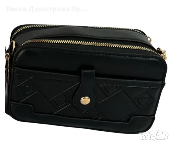 Елегантна дамска чанта с компактни размери и стилен релефен дизайн, снимка 4 - Чанти - 49020889
