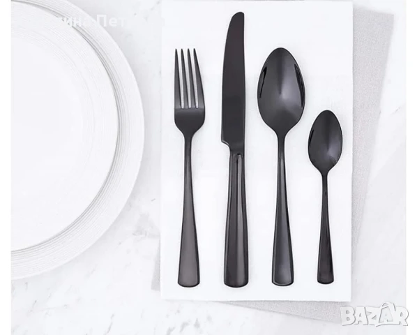 Комплект прибори за хранене Amazon Basics