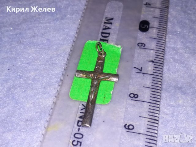 СТАРО СРЕБЪРНО РАЗПЯТИЕ КРЪСТЧЕ МАЙСТОРСКА ИЗРАБОТКА 6803, снимка 7 - Антикварни и старинни предмети - 39379271