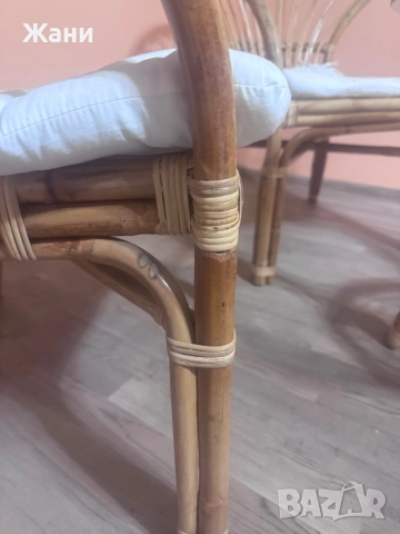 Маса с два стола от Ре ратан, снимка 4 - Градински мебели, декорация  - 52561730