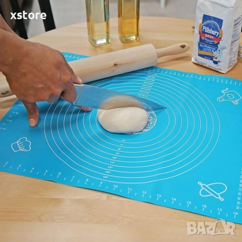 Силиконова постелка за печене, точене и месене, снимка 6 - Други стоки за дома - 52699046