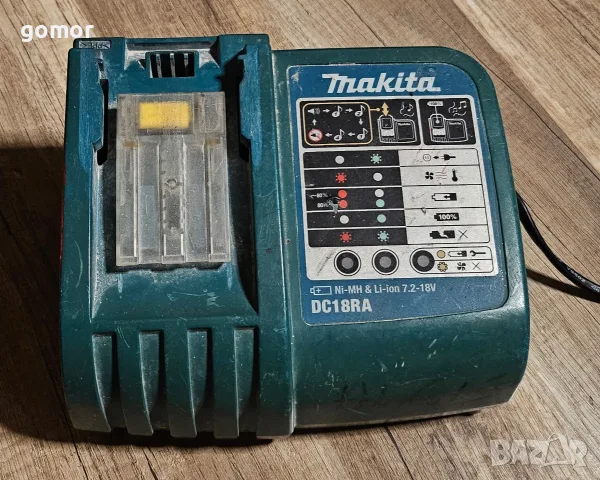 Оригинално бързо зарядно Makita DC18RA, 7.2–18V, Li-Ion/Ni-MH, снимка 3 - Оригинални зарядни - 55806806