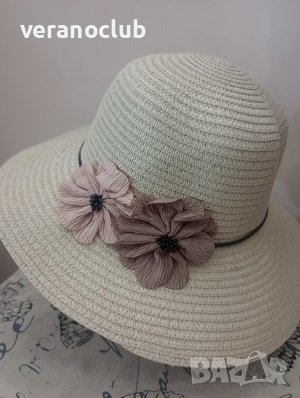 Лятна Капела Малка периферия Крем Цветя, снимка 2 - Шапки - 41702048