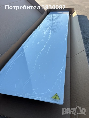 Инфрачервен отоплителен панел за стая бял 1800х350 650W, снимка 5 - Отоплителни печки - 53784598