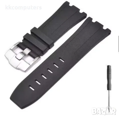 Coteci силиконова каишка W123 AP за Apple Watch 42/44/45/49 /Сребърен-Черен/ Баркод : 3131314
