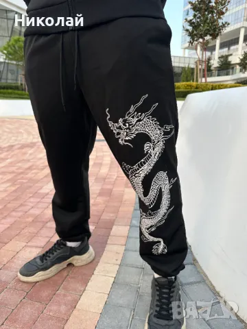 Мъжки черен спортен комплект в японски мотиви, снимка 3 - Спортни дрехи, екипи - 47630560