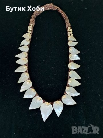 Старинно седефено колие - чокър, снимка 2 - Антикварни и старинни предмети - 40576082