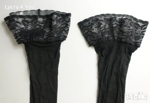 Нови черни силиконови чорапи S/M, снимка 3 - Бельо - 49121436