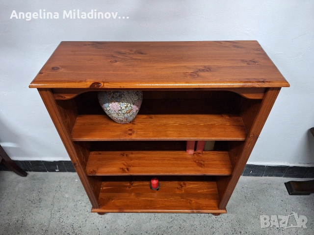 Винтидж библиотека от масивна дървесина , снимка 4 - Секции и витрини - 53696816