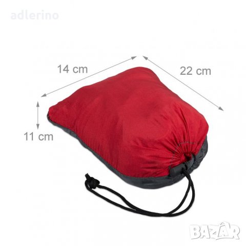 Хамак, люлка висящо легло, къмпинг люлка, хамак за пикник, хамак за градина, 200 кг, червено черен, , снимка 6 - Градински мебели, декорация  - 34394411