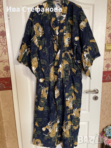 Оригинално тип халат дълго ново японско автентично кимоно памук памучно дракон , снимка 9 - Рокли - 44585759