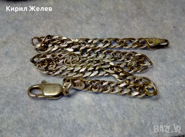 СТИЛНА СРЕБЪРНА ГРИВНА СРЕБРО 925 ЗДРАВА КЛАСИЧЕСКА ПЛЕТКА 47513, снимка 2 - Гривни - 49551490