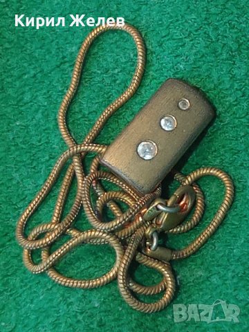 СТАРО БРОНЗОВО БИЖУ КОЛИЕ с ФАСЕТИРАНИ ЦИРКОНИ и ПОЗЛАТА 11881, снимка 2 - Колиета, медальони, синджири - 29844065