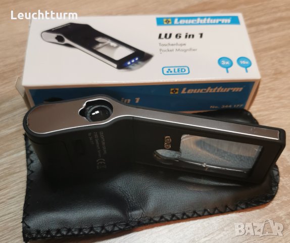 лупа 6 в 1 на Leuchtturm 3x 10x 15х, снимка 4 - Нумизматика и бонистика - 36013431