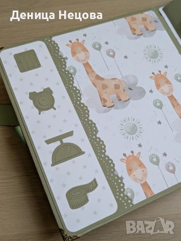 Бебешки ръчно изработен албум за снимки, подарък за бебе, погача, рожден ден, снимка 2 - Други - 53425579