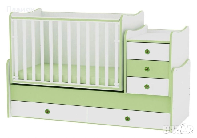 Легло и кошара в едно гардероб и бюро и матраци трансформиращи Lorelli, снимка 9 - Спални и легла - 52185600