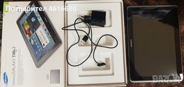 Таблет Samsung Tab2 P5110, 10,2", 16gb, Android 4.2.2 ,зарядно, кутия