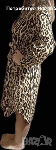 Рокля в леопардов десен , снимка 2 - Рокли - 53573569