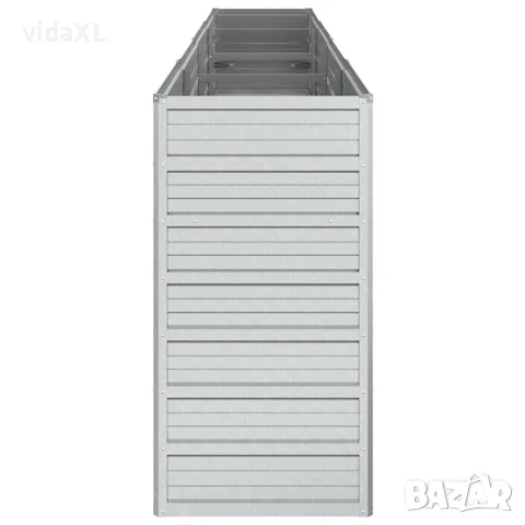 vidaXL Повдигната градинска леха, 320x40x77 см, стомана, сребриста, снимка 5 - Саксии и кашпи - 56146605