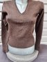 Блуза с дълъг ръкав в кафяв цвят (модел 26), снимка 1 - Блузи с дълъг ръкав и пуловери - 38979679