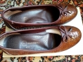 Кафяви кожени обувки, снимка 1 - Дамски ежедневни обувки - 36096374