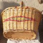 Голяма стара плетена кошница за пикник или село, снимка 1