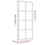 vidaXL Плъзгаща се врата 90x205 см матирано ESG стъкло и алуминий, снимка 9
