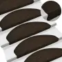 vidaXL Изтривалки за стълби, самозалепващи се, 30 бр., 65x21x4 см, тъмнокафяви, полукръгли, големи, снимка 2