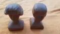 Дървен бюст женска глава 2 бр, снимка 1