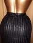 Vero Moda XL Черна кожена пола на изрязани кръгове , снимка 2