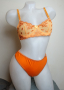 Оранжев тюлен сутиен с прозрачни чашки и бродерии 75А/В размер, снимка 10