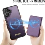 Калъф-портфейл за iPhone 17 с MagSafe, RFID блокиране, 2 в 1, лилав, снимка 2