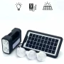 Комплект соларна система, фенер, 3 led крушки, соларен панел, акумулаторна батерия, снимка 1