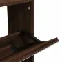 vidaXL Шкаф за обувки с огледало, 5 нива, кафяв дъб, 63x17x169,5 см, снимка 9
